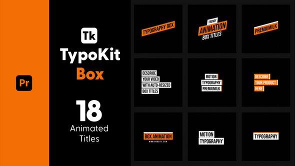 Photo of Typography Kit Box Titles for Premiere Pro – Box Style Text Motion Titles Pack – Videohive 44522150