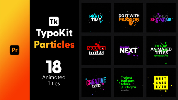 Photo of Typography Kit Particles Titles for Premiere Pro – Particle Text Animation Motion Titles Pack – Videohive 44565294