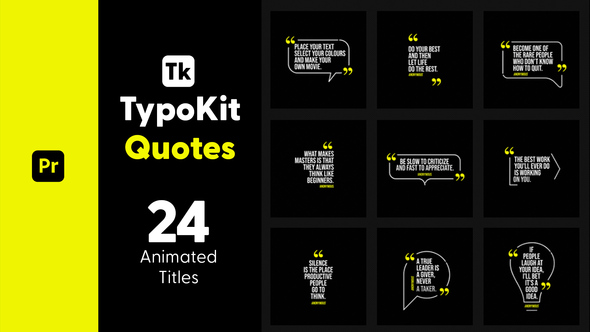 Photo of Typography Kit Quotes Titles for Premiere Pro – Quote Text Animation Motion Titles Pack – Videohive 44526156