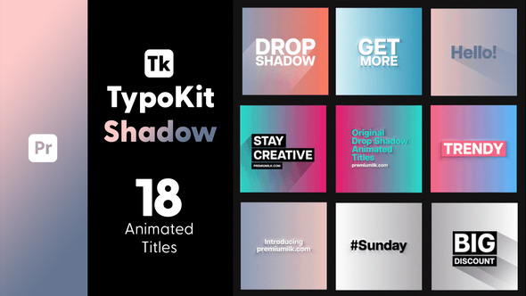 Photo of Typography Kit Shadow Titles for Premiere Pro – Shadow Text Animation Motion Titles Pack – Videohive 44564910