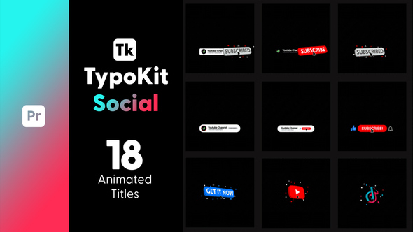 Photo of Typography Kit Social Titles for Premiere Pro – Social Media Text Motion Titles Pack – Videohive 44546072