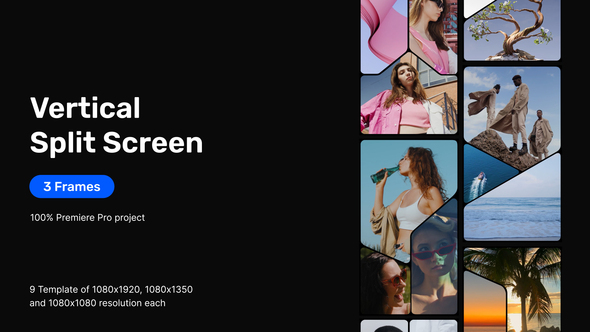 Photo of Vertical Split Screen – 3 Frames – Videohive 62097746