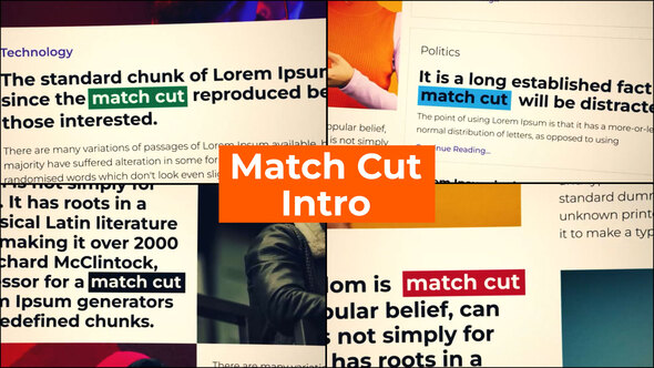 Photo of Website Match Cut Intro – Videohive 62285458