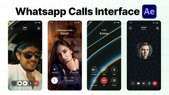 Photo of WhatsApp Video and Audio Call UI (Automated) – Videohive 62181584