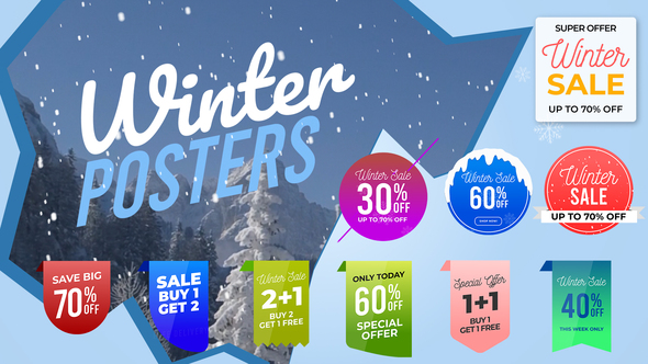 Photo of Winter Sale Posters & Labels – Discount Promo Graphics for After Effects & Premiere Pro – Videohive 51331924