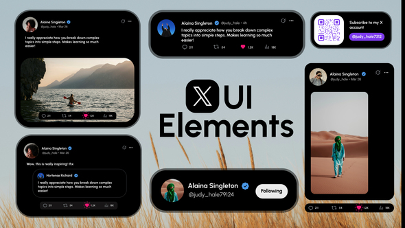 Photo of X UI Elements – Videohive 62520626