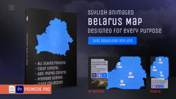 Photo of Belarus Map – Republic of Belarus MOGRT Kit – Videohive 62580862
