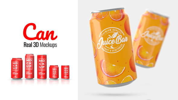 Photo of Realistic Beverage Can 3D Mockups for After Effects with Element 3D – Videohive 45424244