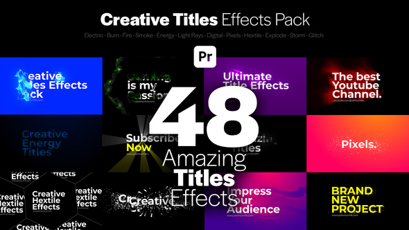 Photo of Creative Titles Effects Pack for Premiere Pro – Stylish Text Animation Motion Titles Pack – Videohive 38680483