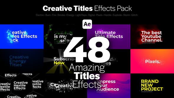 Photo of Creative Titles Effects Pack – Stylish Text Animation Motion Titles Pack – Videohive 38644485