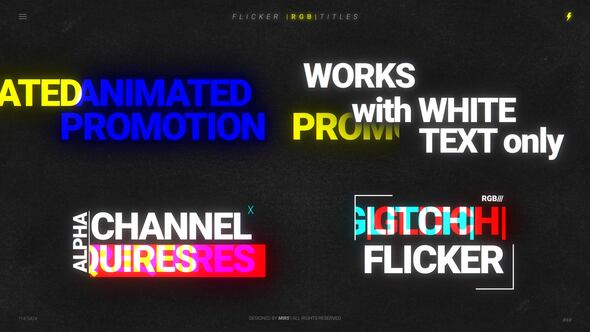 Photo of Flicker RGB Titles – Videohive 62581468