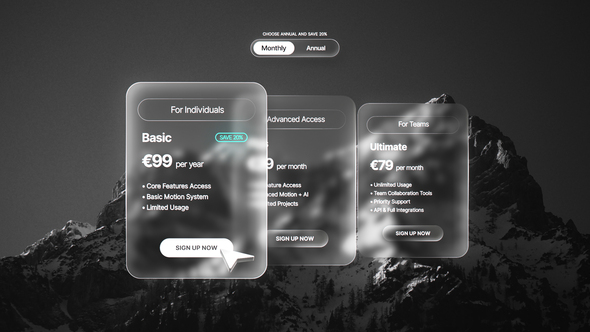 Photo of Glass Pricing Cards – Videohive 62494861