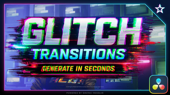 Photo of Glitch Transitions Generator | DaVinci Resolve PixFix – Videohive 62574997