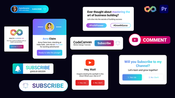 Photo of Youtube subscribe minimalistic – PR – Videohive 50085802