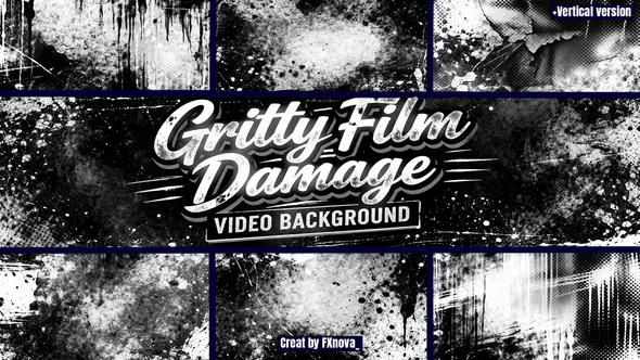 Photo of Gritty Film Damage Video Background – Vertical Version Included – Videohive 62561557