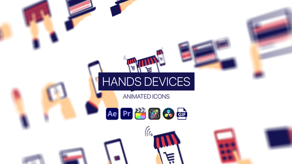 Photo of Hands Devices Animated Icons – Touch Screen Device Hand Motion Icons Pack – Videohive 44951474