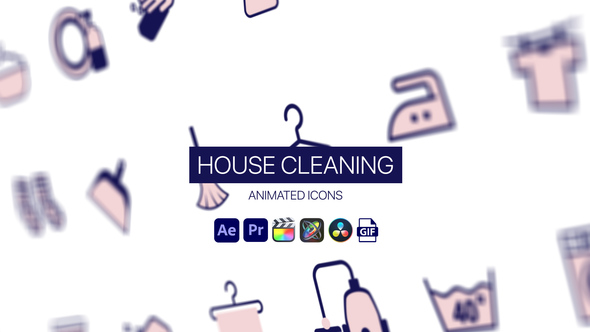 Photo of House Cleaning Animated Icons – Cleaning Service Motion Icons Animation Pack – Videohive 44951932
