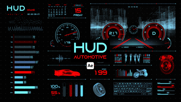 Photo of HUD Automotive for After Effects – Car Dashboard HUD Motion Graphics Pack – Videohive 44657327