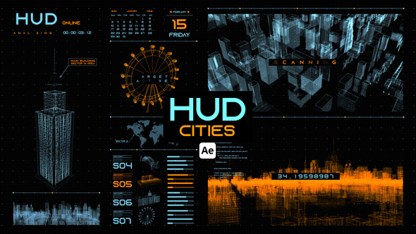 Photo of HUD Cities for After Effects – Smart City Data HUD Motion Graphics Pack – Videohive 44657317