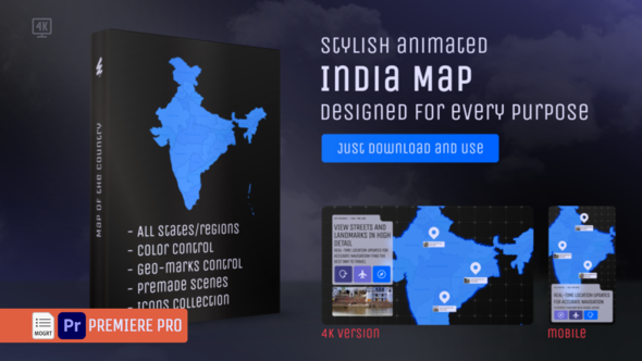 Photo of India Map – Republic of India MOGRT Kit – Videohive 62527539