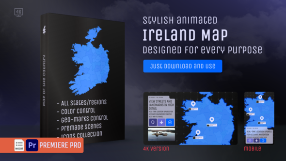 Photo of Ireland Map – Republic of Ireland MOGRT Kit – Videohive 62575539