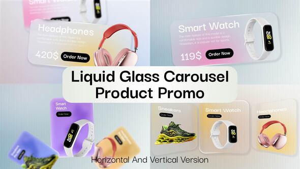 Photo of Liquid Glass Carousel Product Promo | Horizontal & Vertical Versions – Videohive 62470486