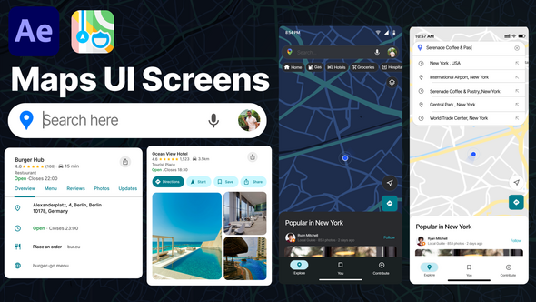 Photo of Map UI Animation – Videohive 62385902