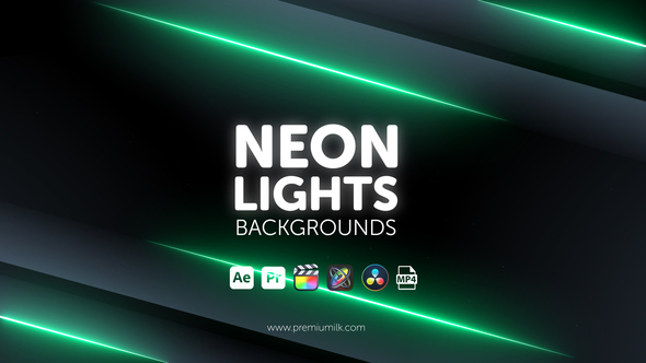 Photo of Neon Lights Backgrounds – Glowing Futuristic Light Motion Animation Pack – Videohive 46301804