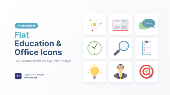 Photo of Office & Education Icons – Videohive 62424869