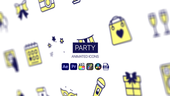 Photo of Party Animated Icons – Celebration Motion Icons Animation Pack – Videohive 44952060