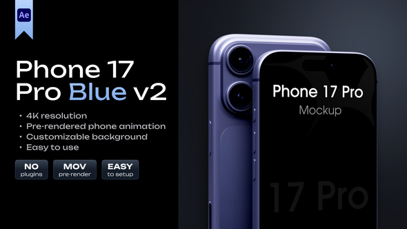 Photo of Phone 17 Pro Mockup Blue Promo Presentation – Videohive 62449385