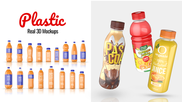 Photo of Realistic Plastic Bottle 3D Mockups for After Effects with Element 3D – Videohive 45524583