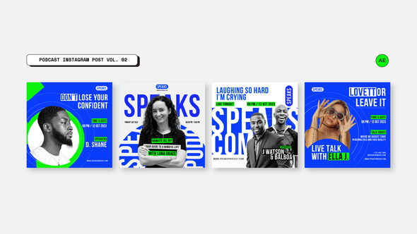 Photo of Podcast Instagram Post Vol.2 – Videohive 48931346