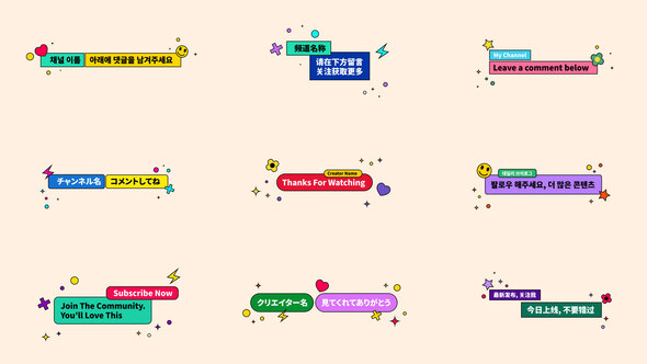 Photo of Pop Multilingual Lower Thirds Pack – Videohive 62487727