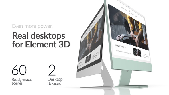 Photo of Photorealistic Desktop Mockups for After Effects and Element 3D – Videohive 41584748