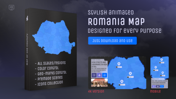 Photo of Romania Map – Republic of Romania Map Kit – Videohive 62472017