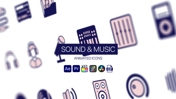 Photo of Sound & Music Animated Icons – Audio Music Motion Icons Animation Pack – Videohive 44952162