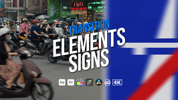 Photo of Transition Elements Signs – Animated Signboard Motion Elements Pack – Videohive 45404780