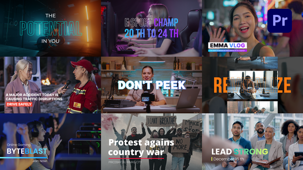 Photo of Slide and fade text titles, name tag & dynamic titles mogrt – Videohive 49625466