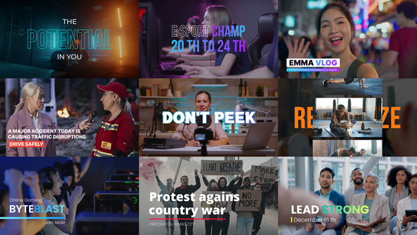 Photo of Slide and fade text titles, name tag & dynamic titles – Videohive 49403115