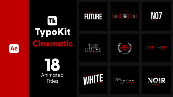 Photo of Typography Kit Cinematic Titles for After Effects – Cinematic Text Animation Motion Titles Pack – Videohive 44505232