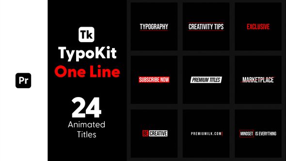Photo of Typography Kit One Line Titles for Premiere Pro – Single Line Text Motion Titles Pack – Videohive 44488730