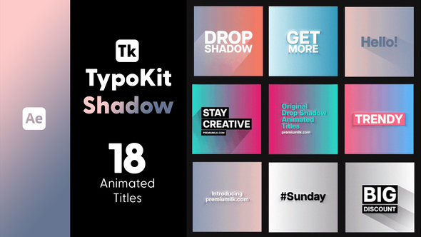 Photo of Typography Kit Shadow Titles for After Effects – Shadow Text Animation Motion Titles Pack – Videohive 44564873