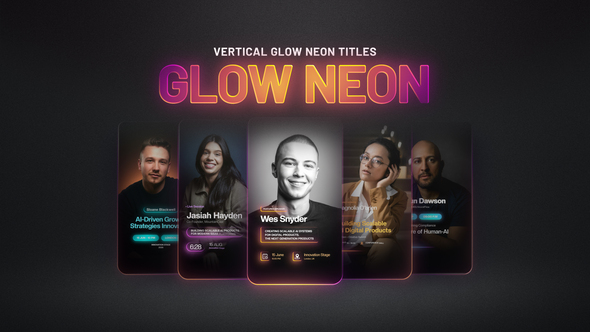 Photo of Vertical Neon Speaker Titles – Videohive 62526713