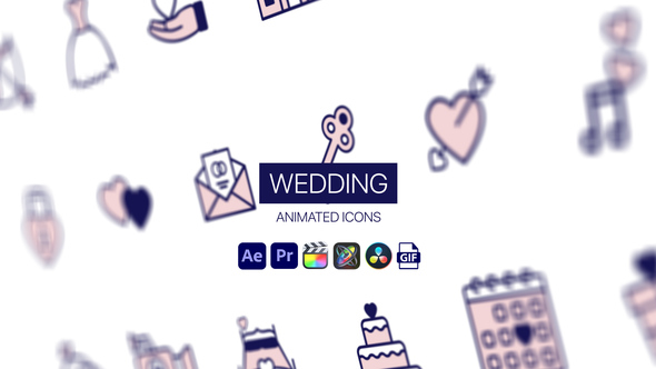 Photo of Wedding Animated Icons – Elegant Wedding Motion Icons Animation Pack – Videohive 44952266
